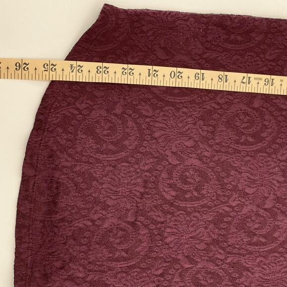 Loft Women’s Blouse, NWT, Merlot Color, Sz. L, Lacy Semi-Sheer - Picture 9 of 11